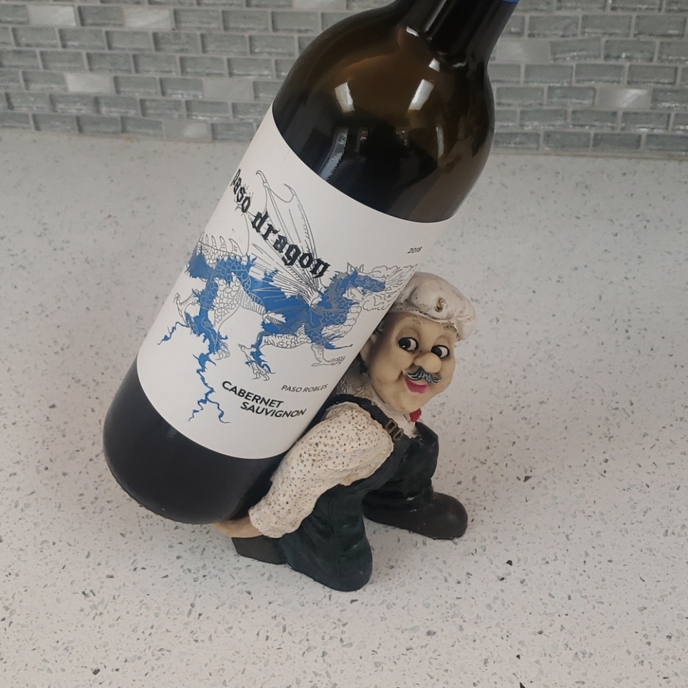 Guisseppe Ceramic Wine Holder - 6" tall